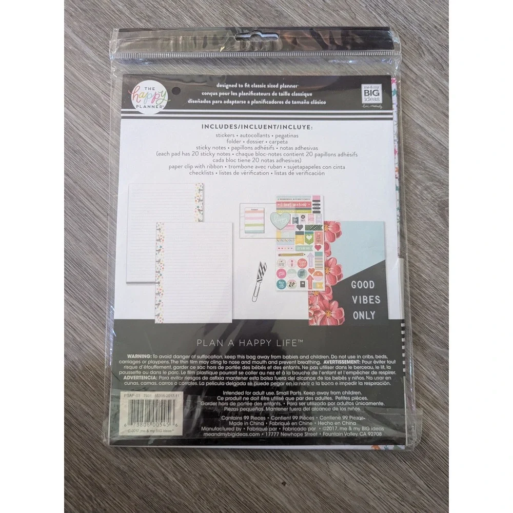 Happy‎ Planner Accessories 99 Pieces Stickers Folder Sticky Notes Paper Clip